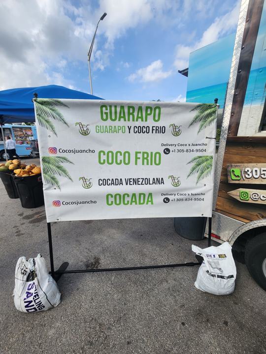 Banner at the stand